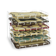 6mm Metal Wire Counter Top 6-Tier Custom Retail Showroom Merchandising Placemat Mattress Display Rack